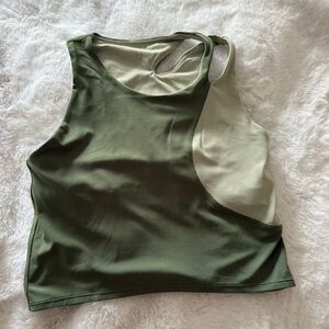 Lululemon Athletica Two-Tone Green Tank Top